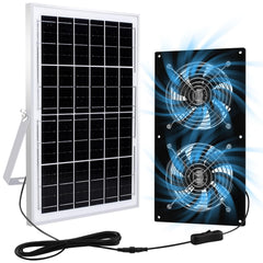 HNRLOY front view of panel and two fans showing ready-to-install benefit