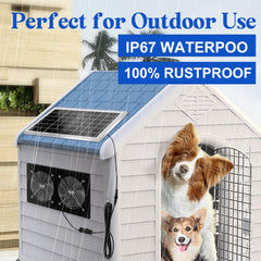 HNRLOY installed in a chicken coop vent reducing heat buildup