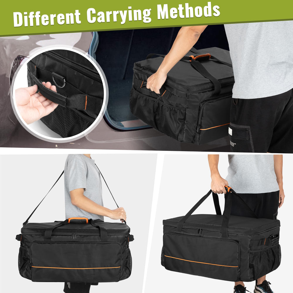 HODRANT grill case padded shoulder strap and handles for comfortable carrying