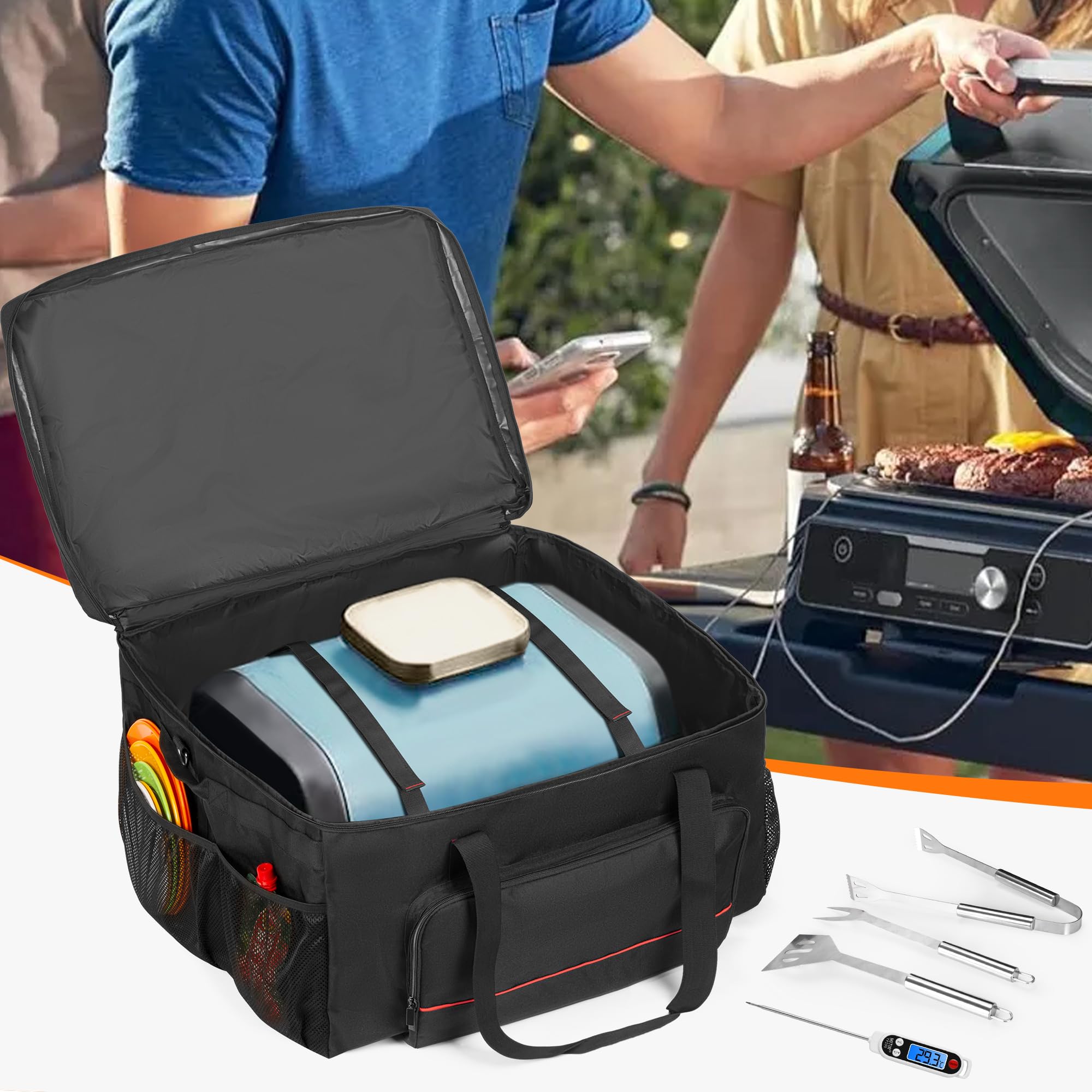 HODRANT bag in tailgate scene ready for transport and quick setup