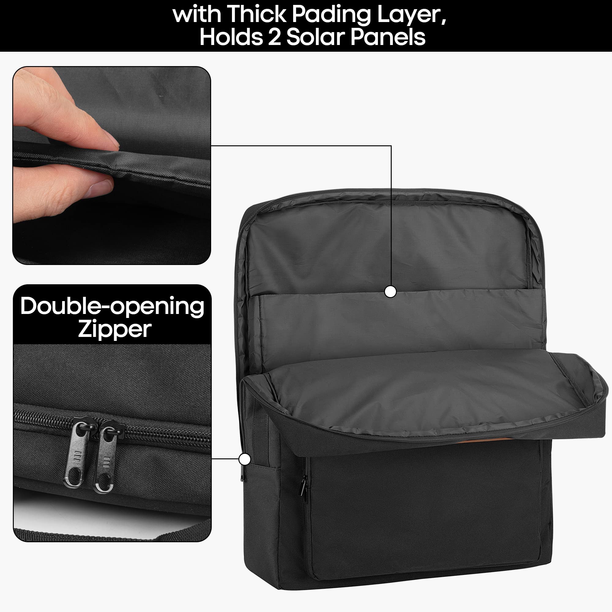 HODRANT bag with solar panel deployed outdoors for convenient transport