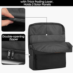 HODRANT bag with solar panel deployed outdoors for convenient transport