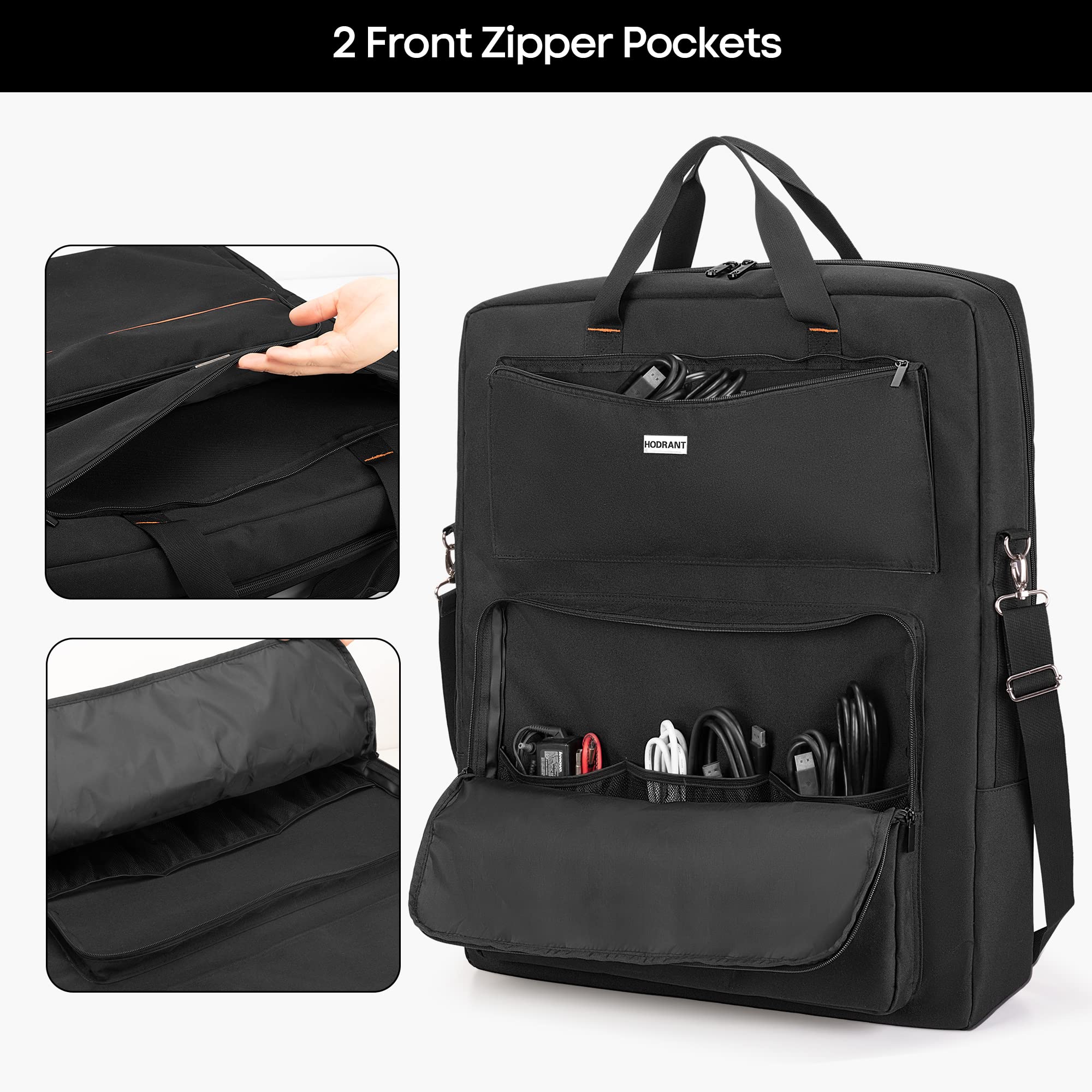 HODRANT detachable padded shoulder strap detail for comfortable carrying
