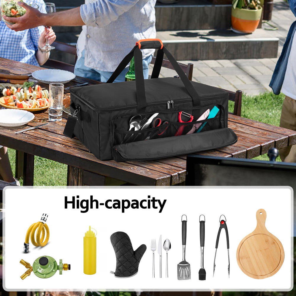 HODRANT padded shoulder strap in use for hands-free transport