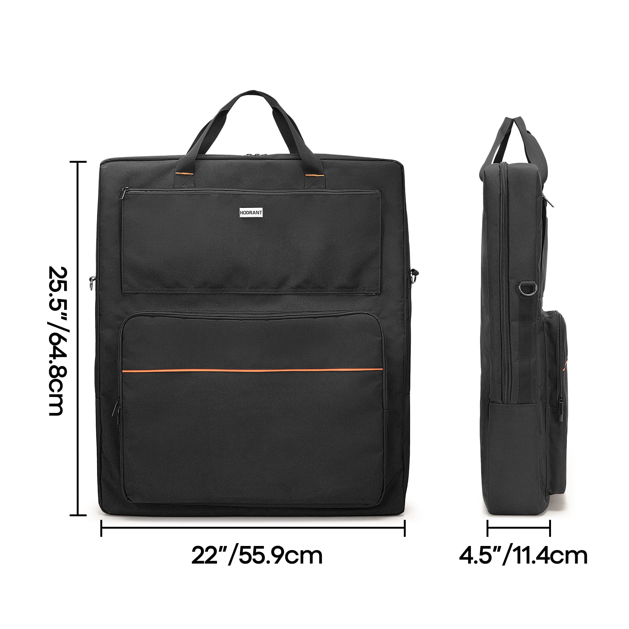 HODRANT bag next to backpack to show size and portable scale