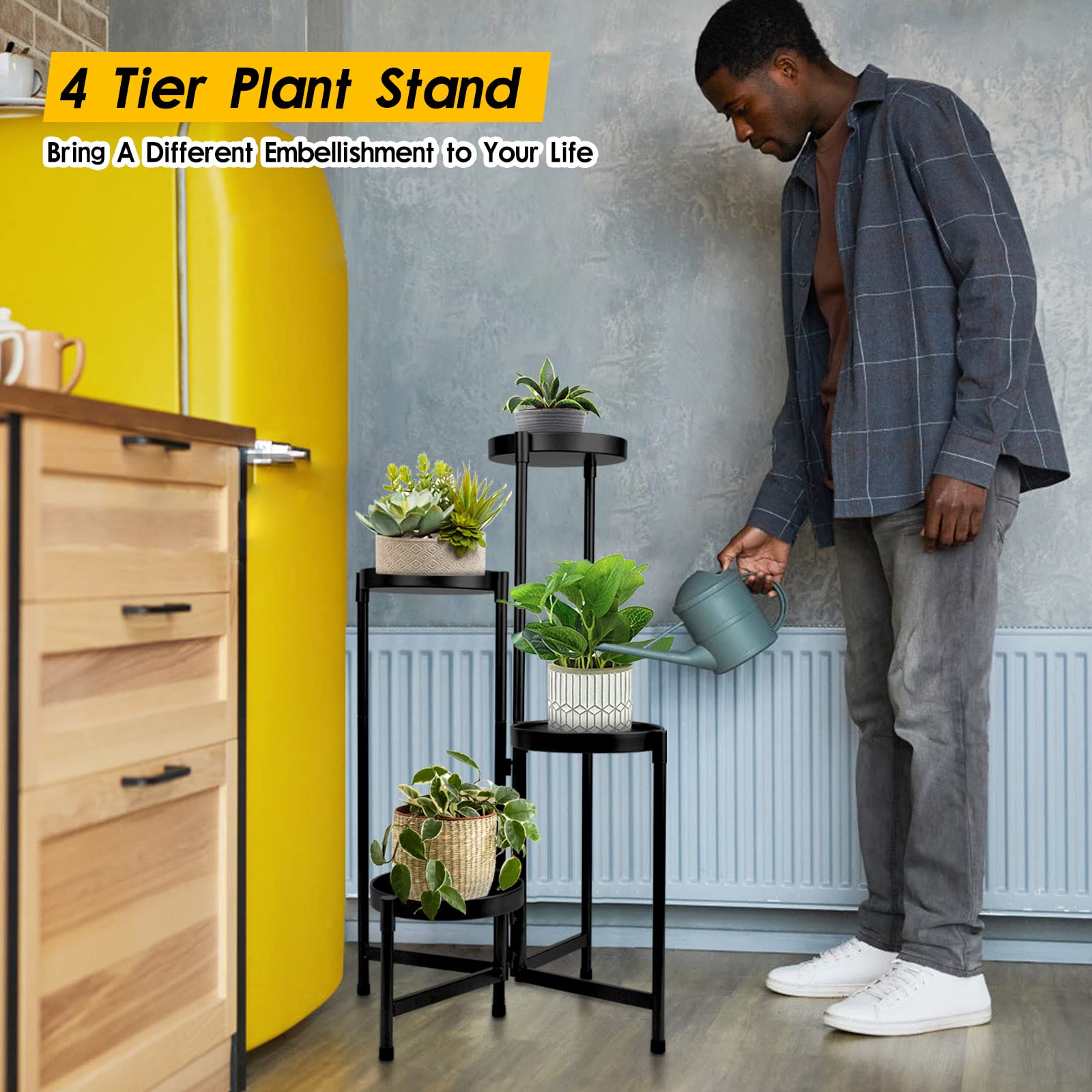 HOEGMST plant stand staged in living room showing decorative display benefit