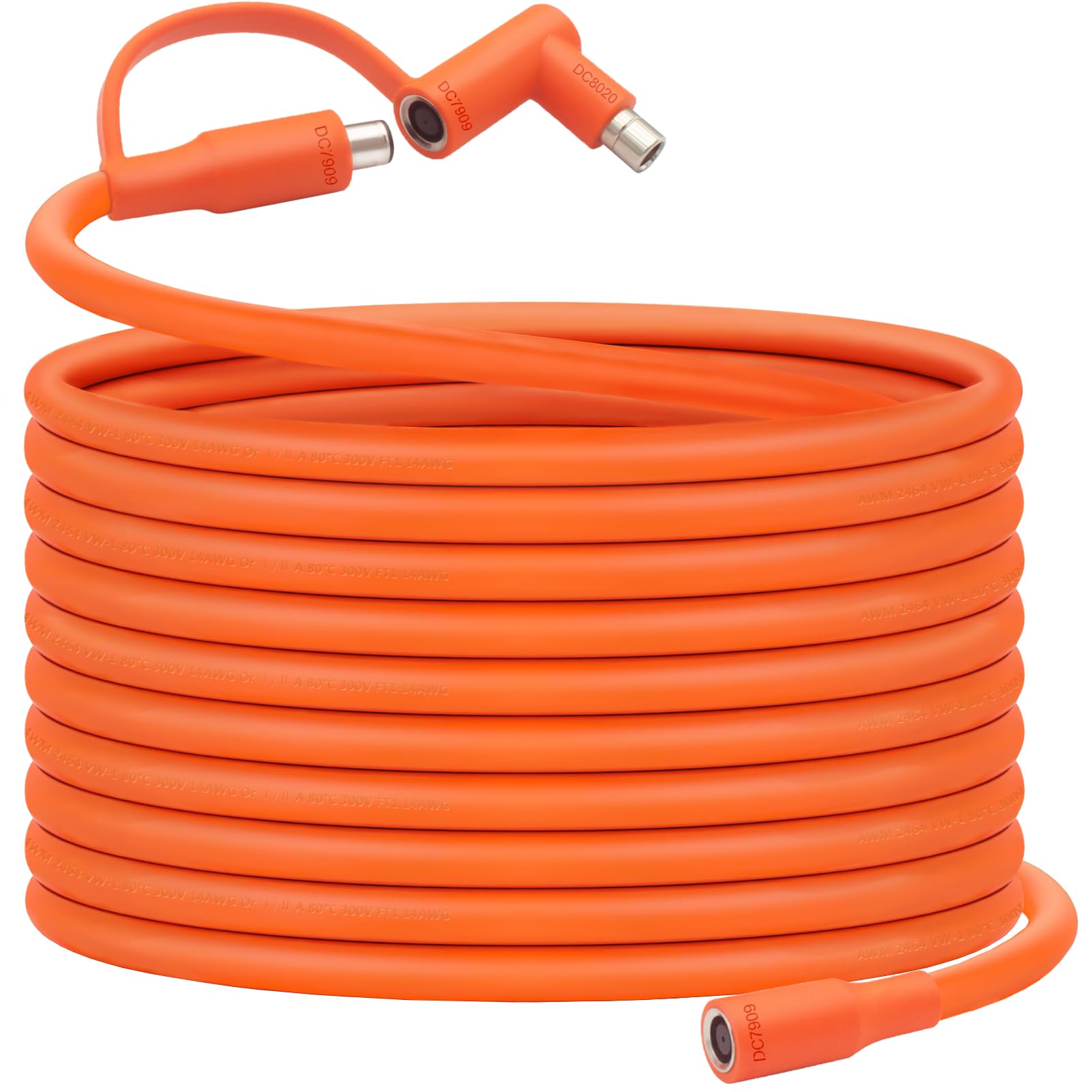Hoeine front connector and full 35ft cable showing easy reach benefit