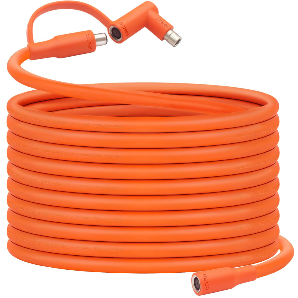Hoeine front connector and full 35ft cable showing easy reach benefit