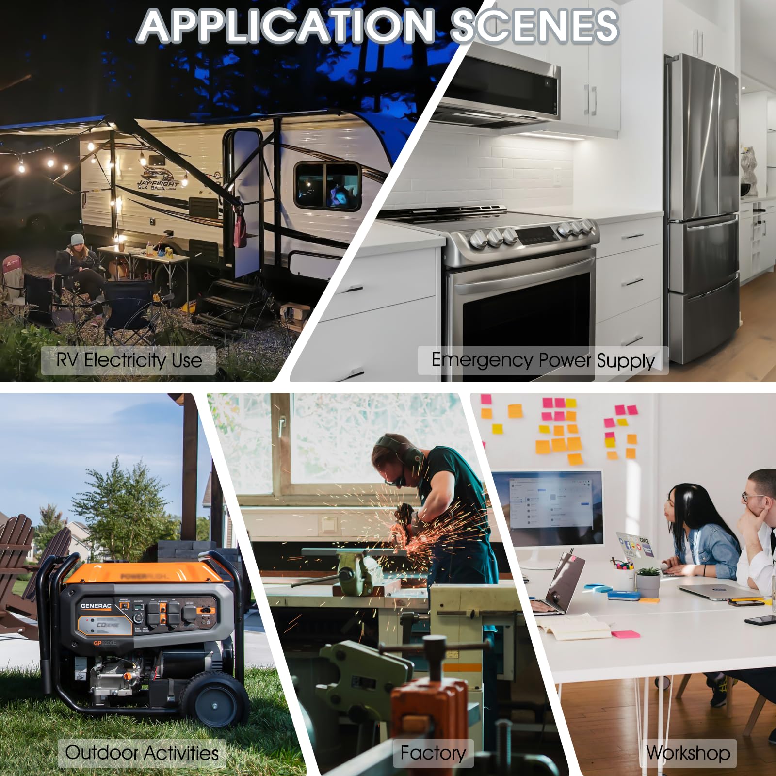 Hoeine powering RV and campsite appliances demonstrating convenient portable power
