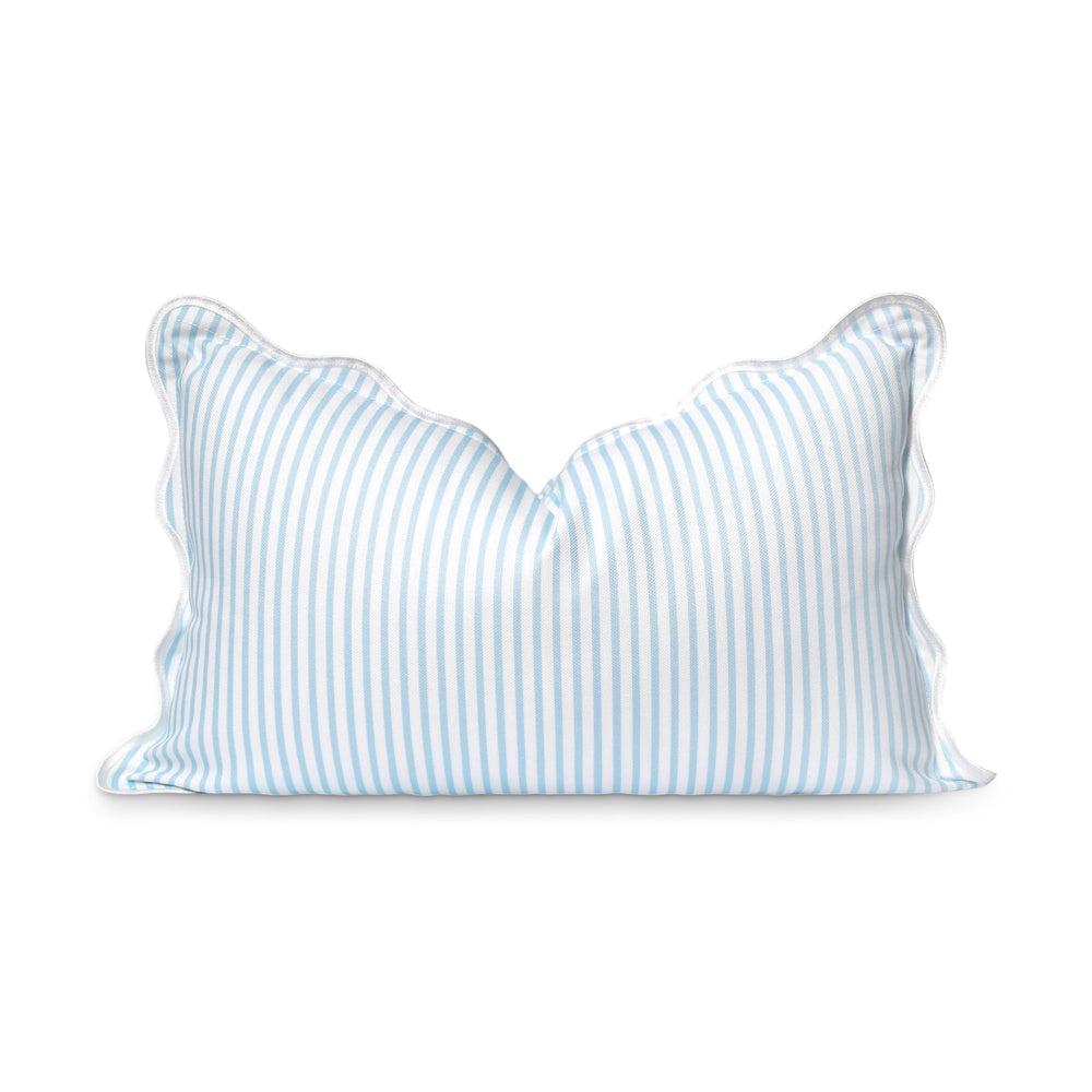 Hofdeco Premium front view baby blue striped cover adds coastal style