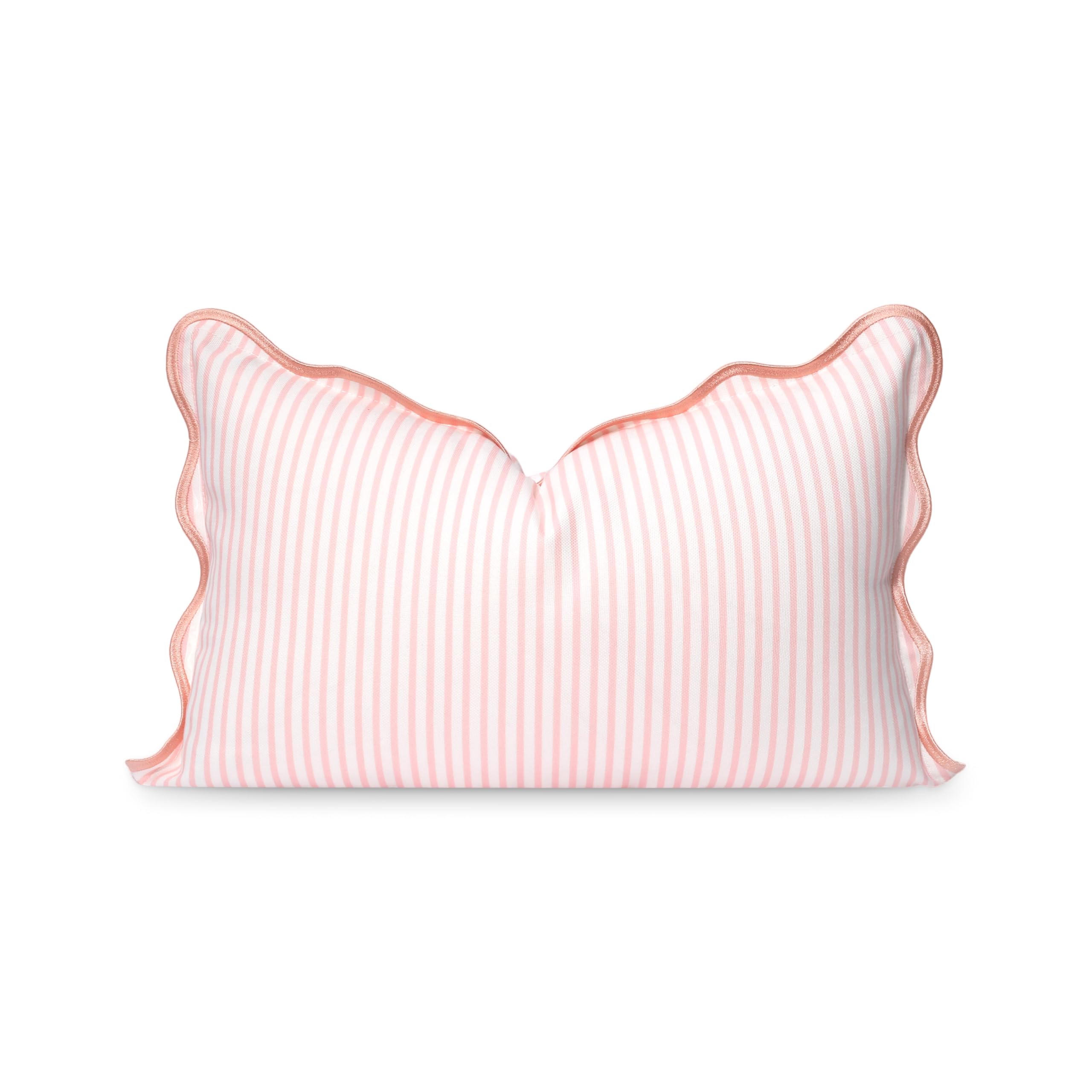 Hofdeco Premium front view blush pink stripes showing coastal appeal and durable finish