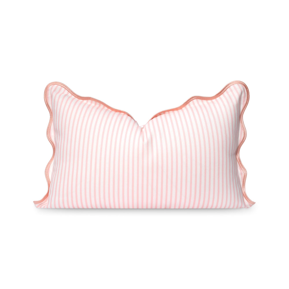 Hofdeco Premium front view blush pink stripes showing coastal appeal and durable finish
