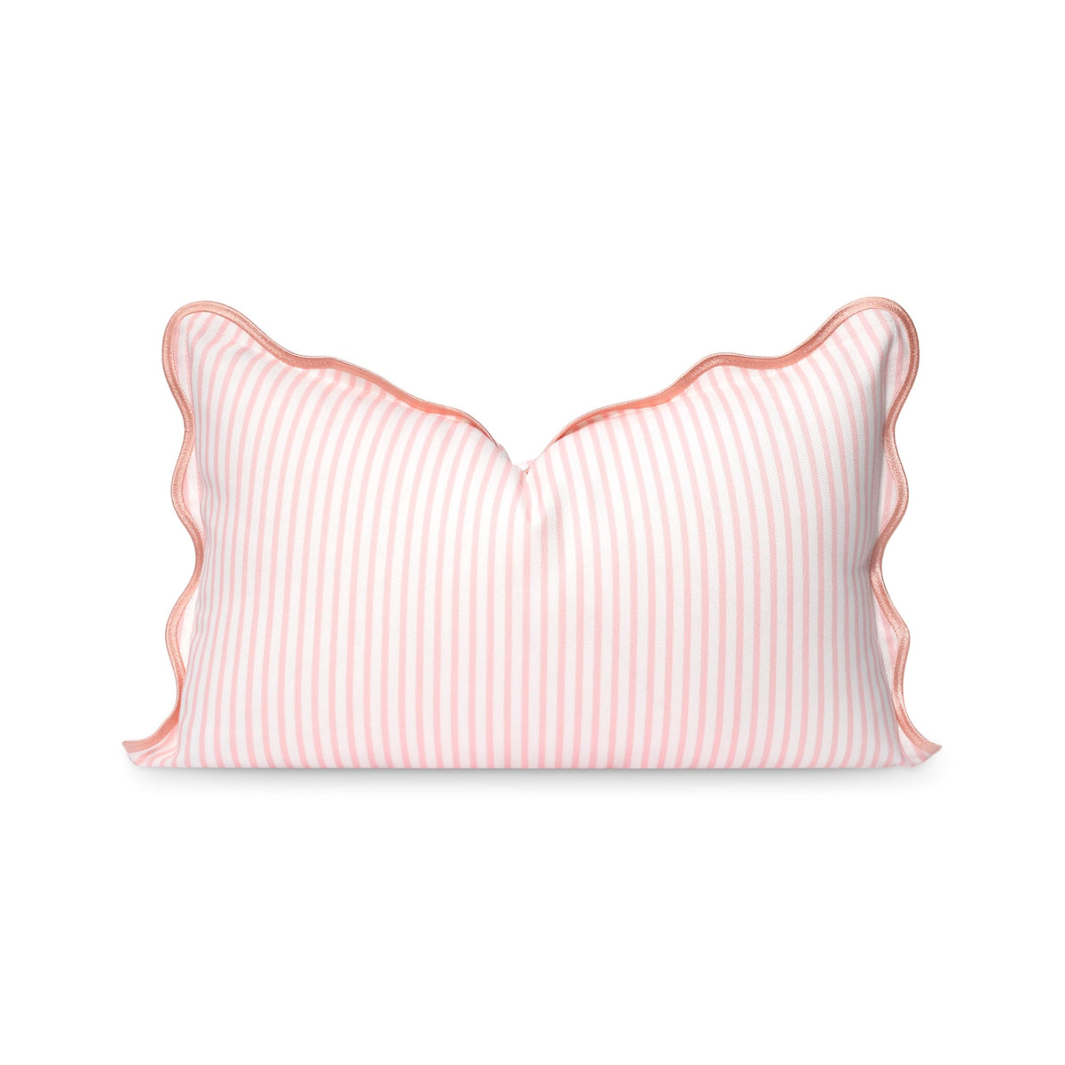 Hofdeco Premium front view blush pink stripes showing coastal appeal and durable finish