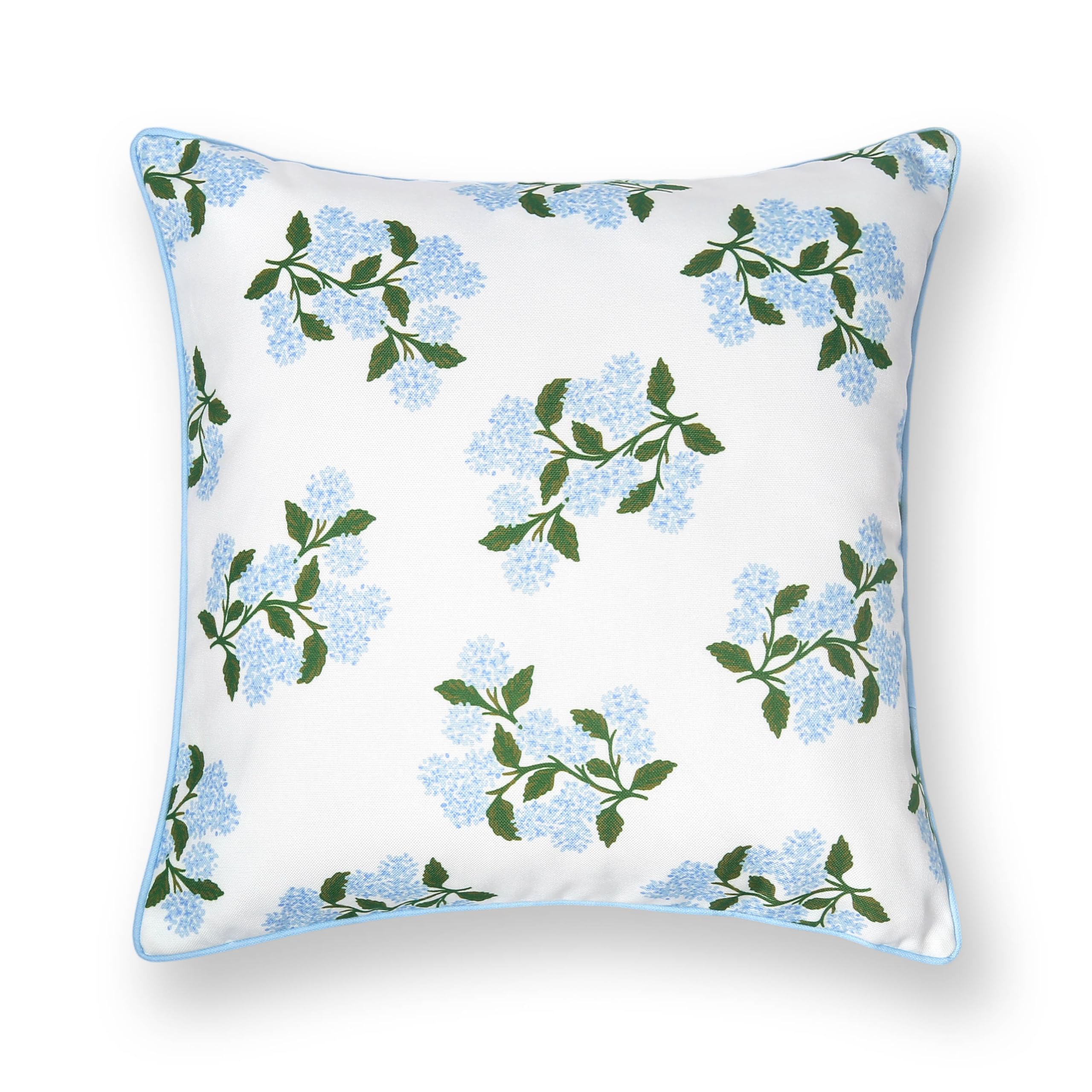Hofdeco Premium back view displaying identical reversible hydrangea print