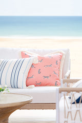 Hofdeco Premium close-up of white tassel detail, highlights handcrafted texture and playful accent
