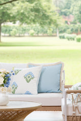 Hofdeco Premium close-up of baby blue piping and fabric texture, adds refined edge