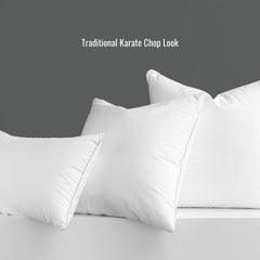 Hofdeco Premium edge-sewn corner detail retains fill and shape