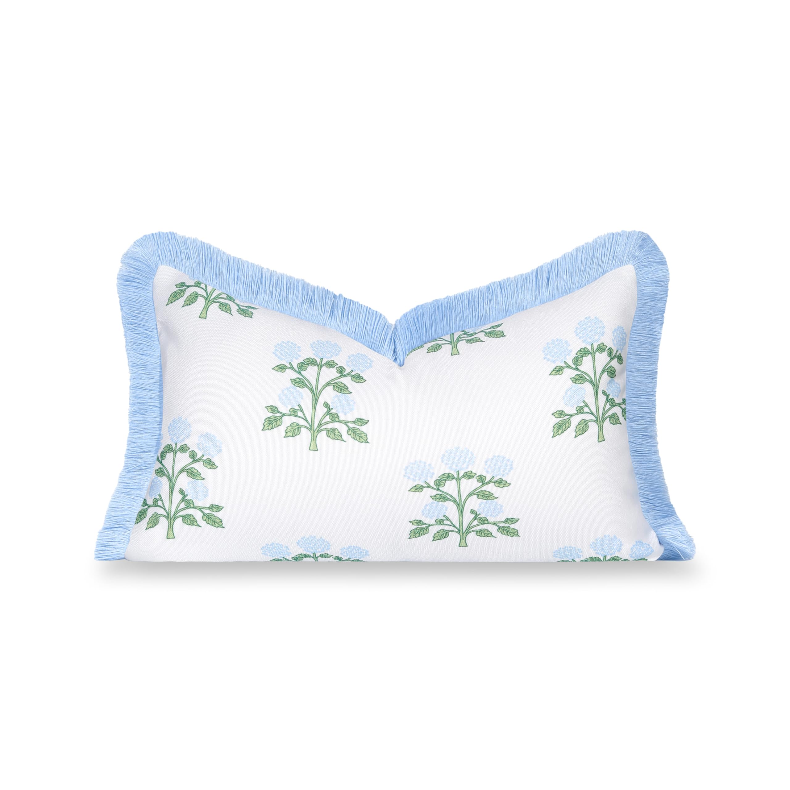 Hofdeco Premium front view hydrangea print showing coastal charm and stylish accent