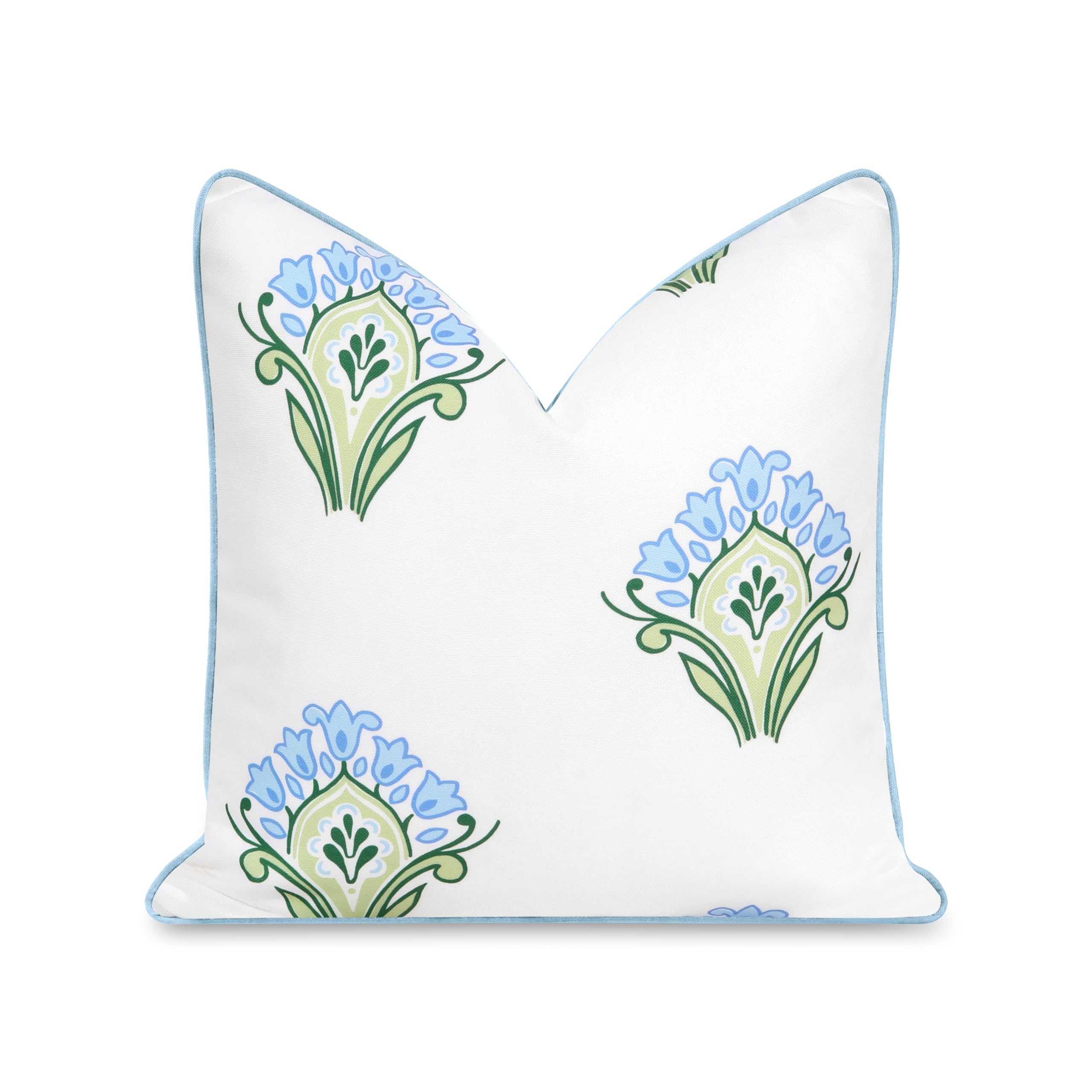 Hofdeco Premium front view showing floral pattern and piping, enhances patio style