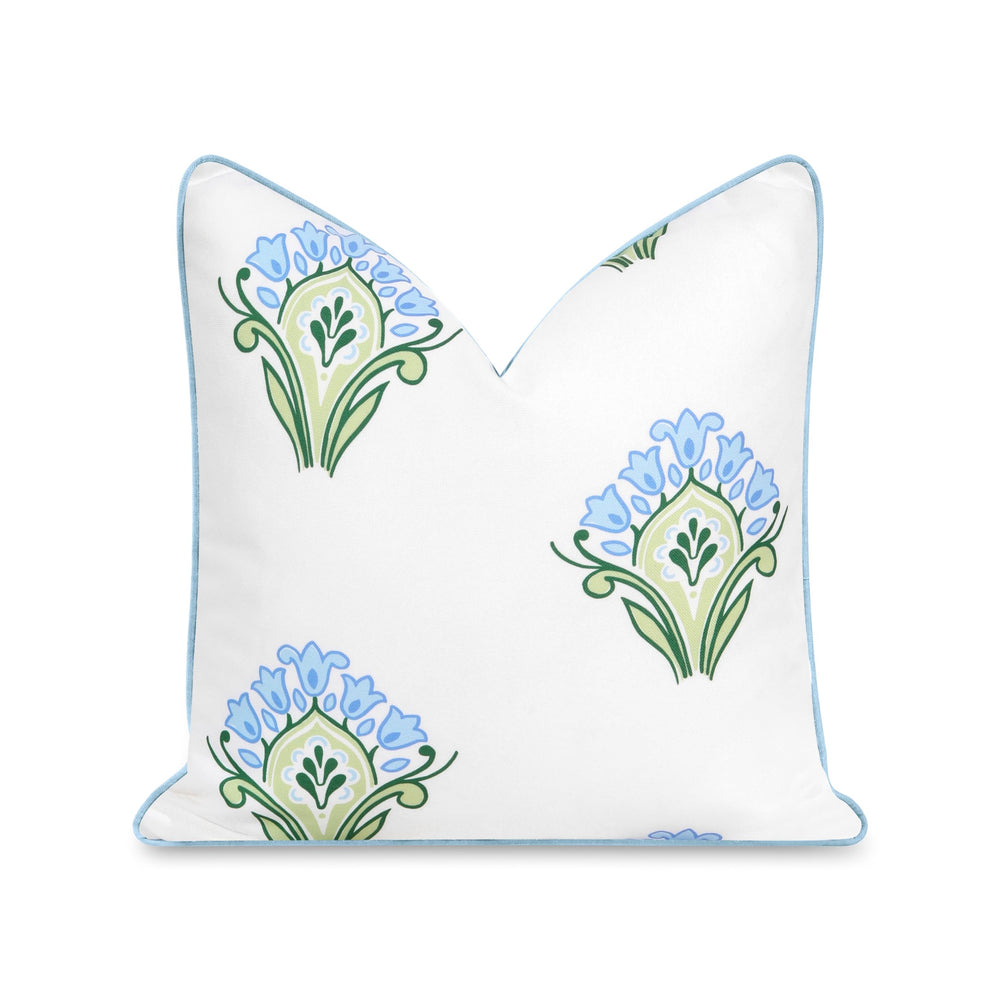 Hofdeco Premium front view showing floral pattern and piping, enhances patio style