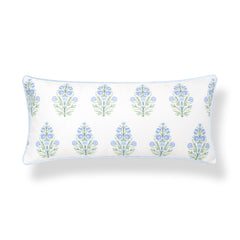 Hofdeco Premium front view showing baby-blue floral design and coastal charm