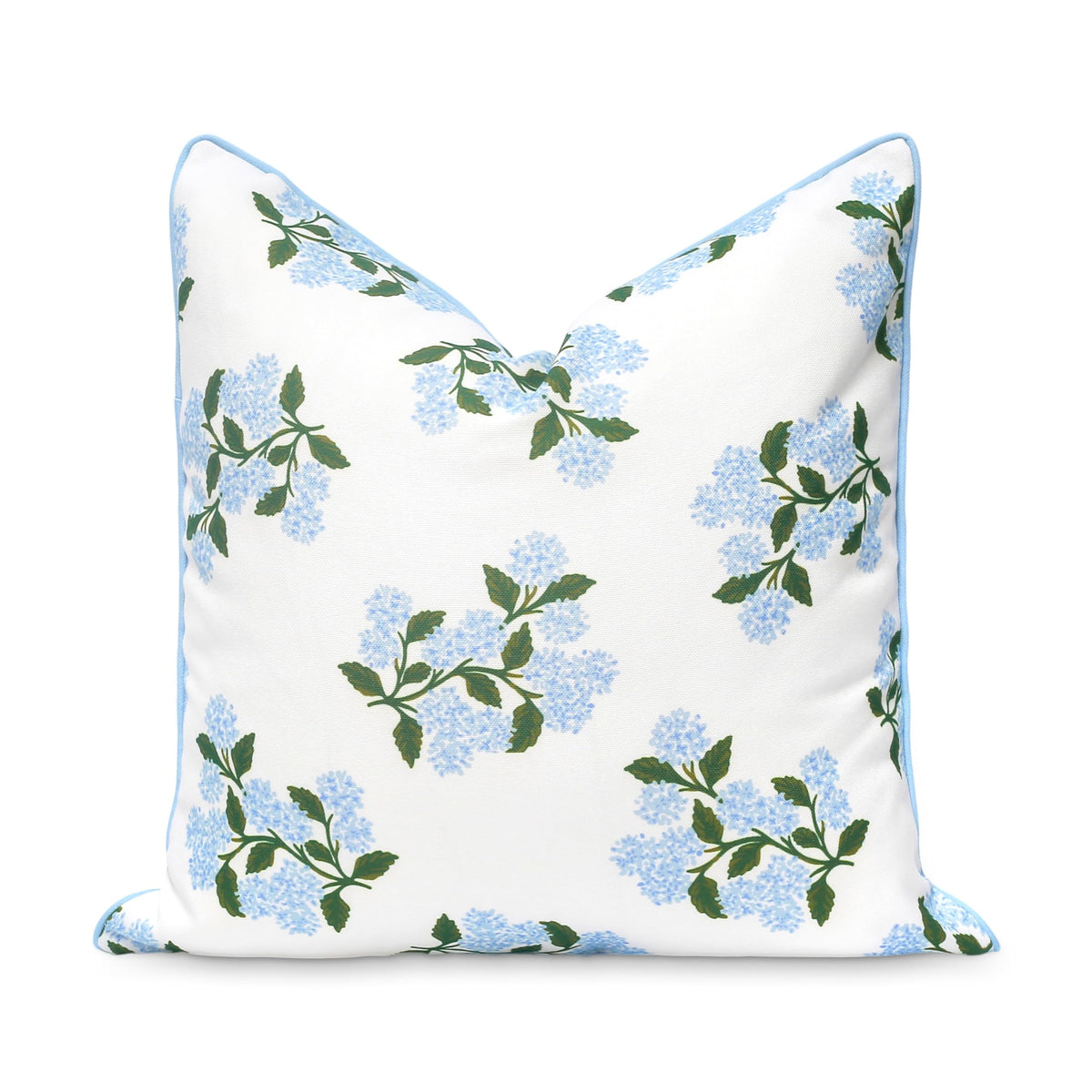 Hofdeco Premium front view showing hydrangea print and coastal appeal