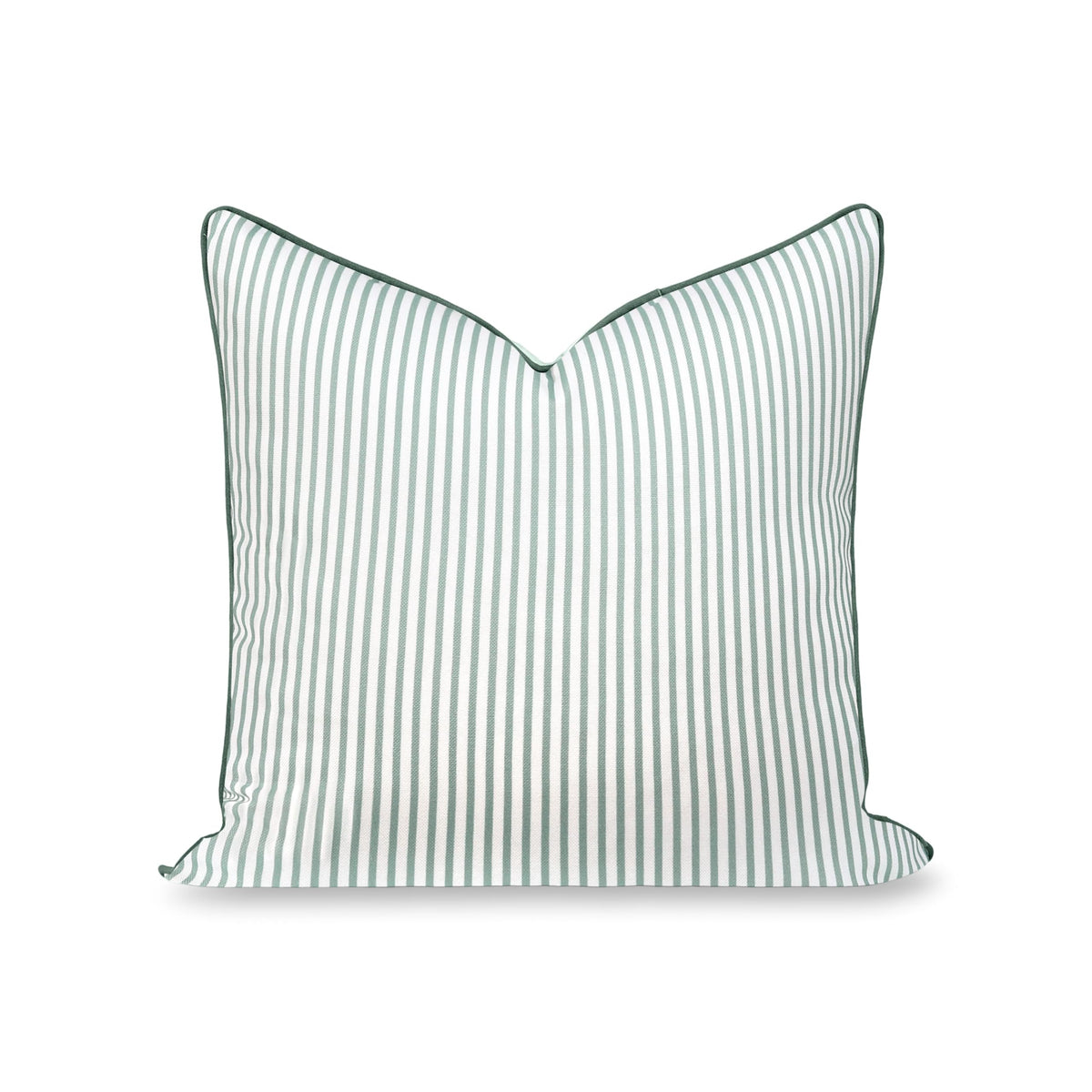 Hofdeco Premium front view showing celadon green stripes and tailored look