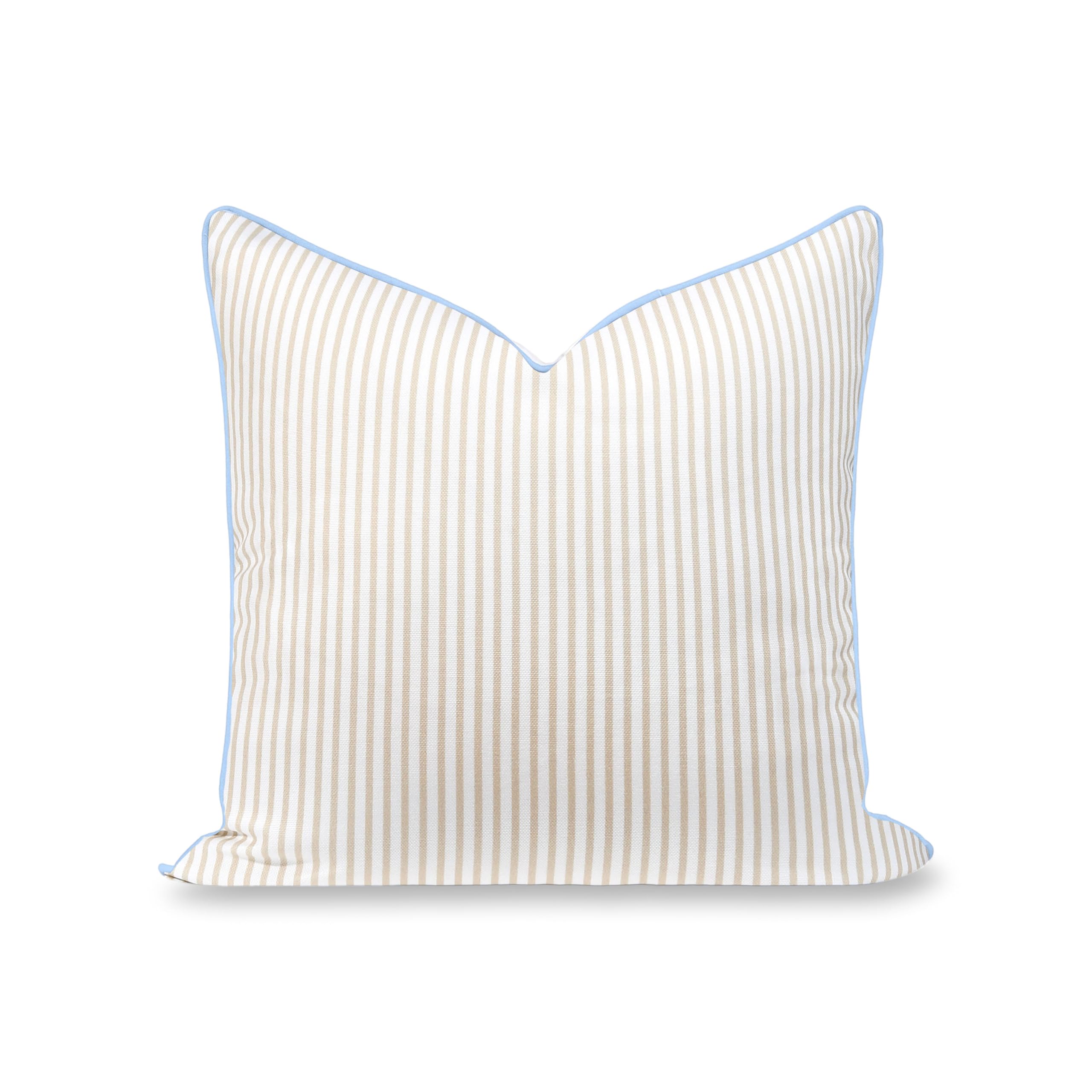 Hofdeco Premium front view showing tan stripe pattern and coastal look