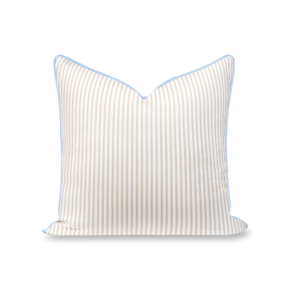Hofdeco Premium front view showing tan stripe pattern and coastal look