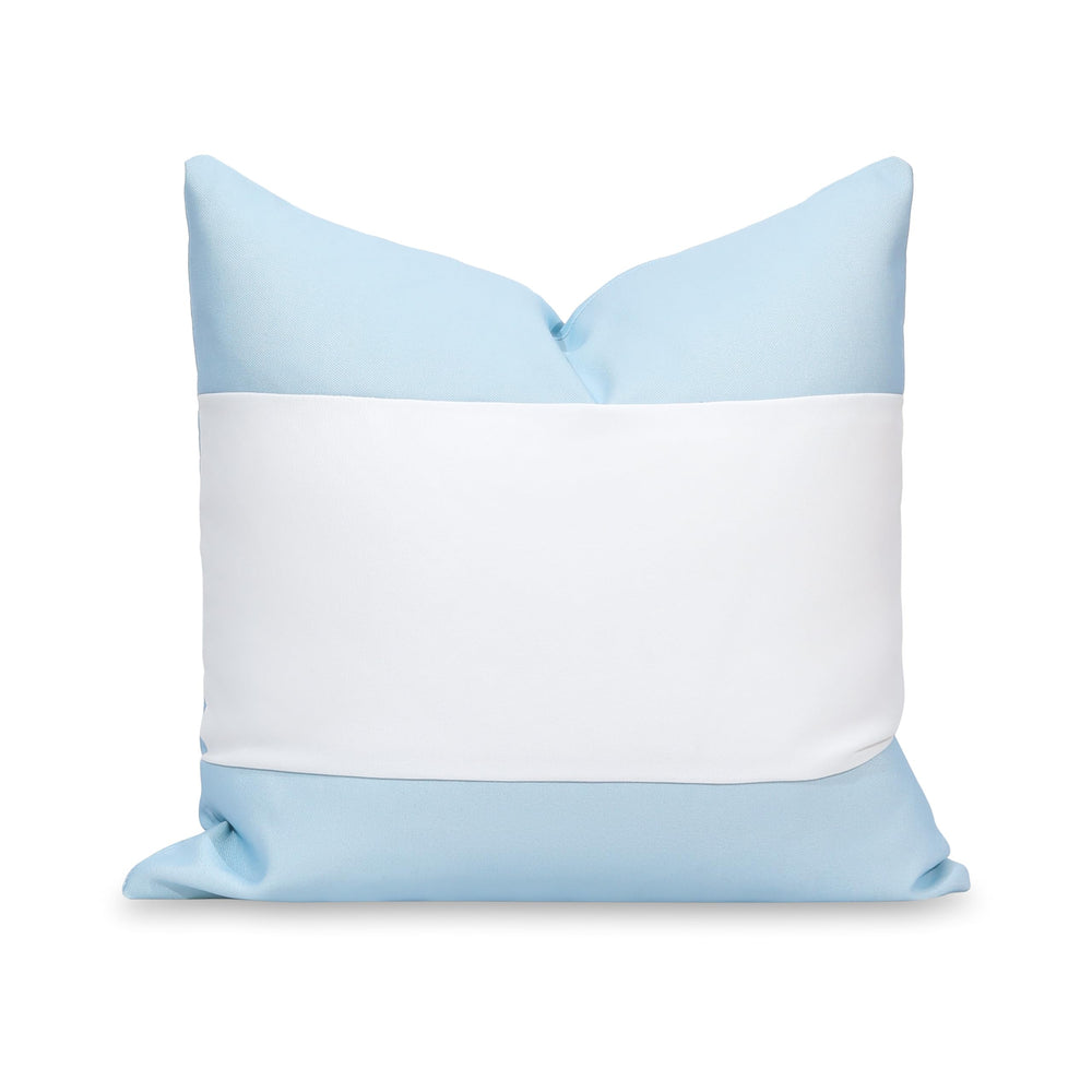 Hofdeco Premium front color-block cover showing modern coastal style and easy-refresh benefit