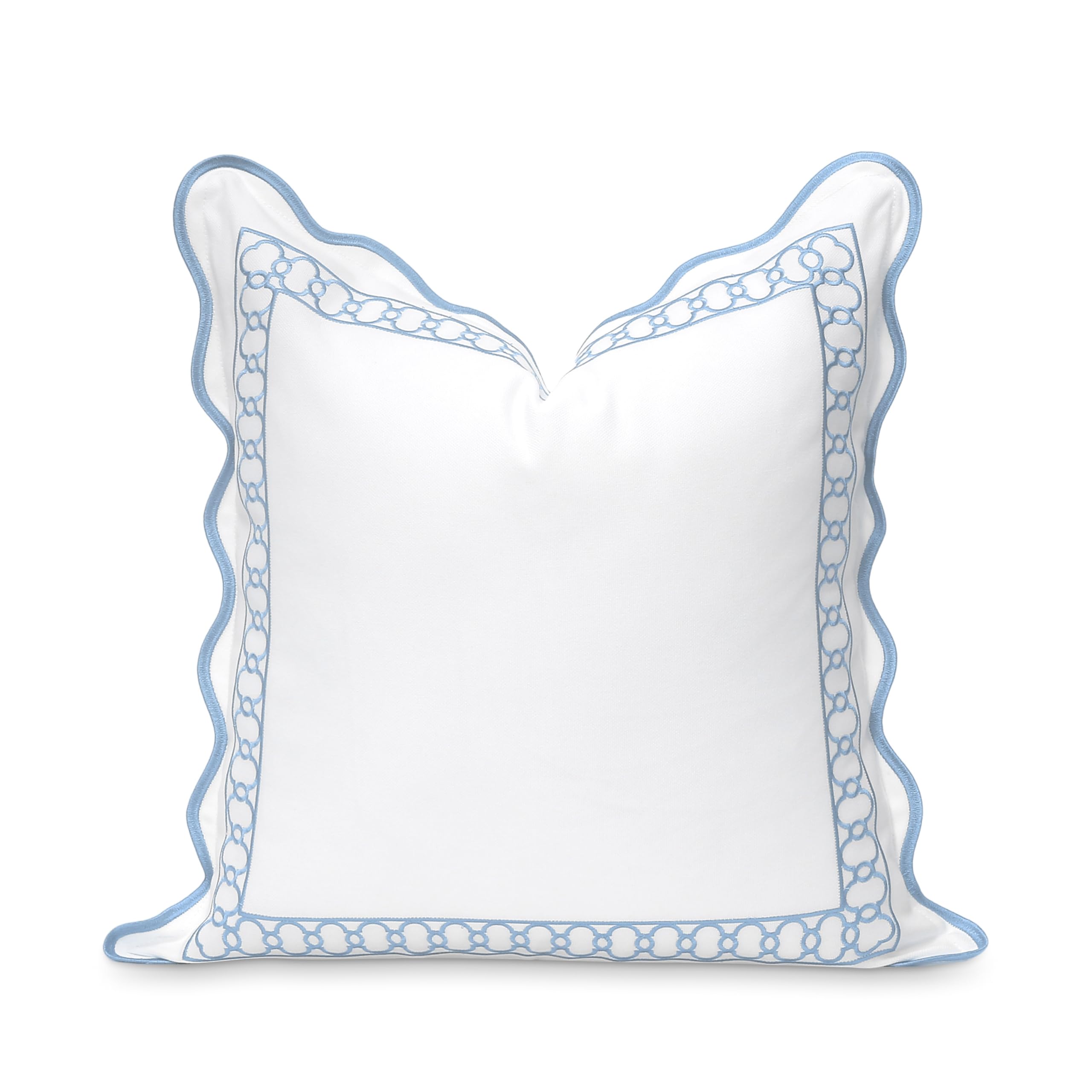 Hofdeco Premium front view showing embroidered begonia and coastal style benefit
