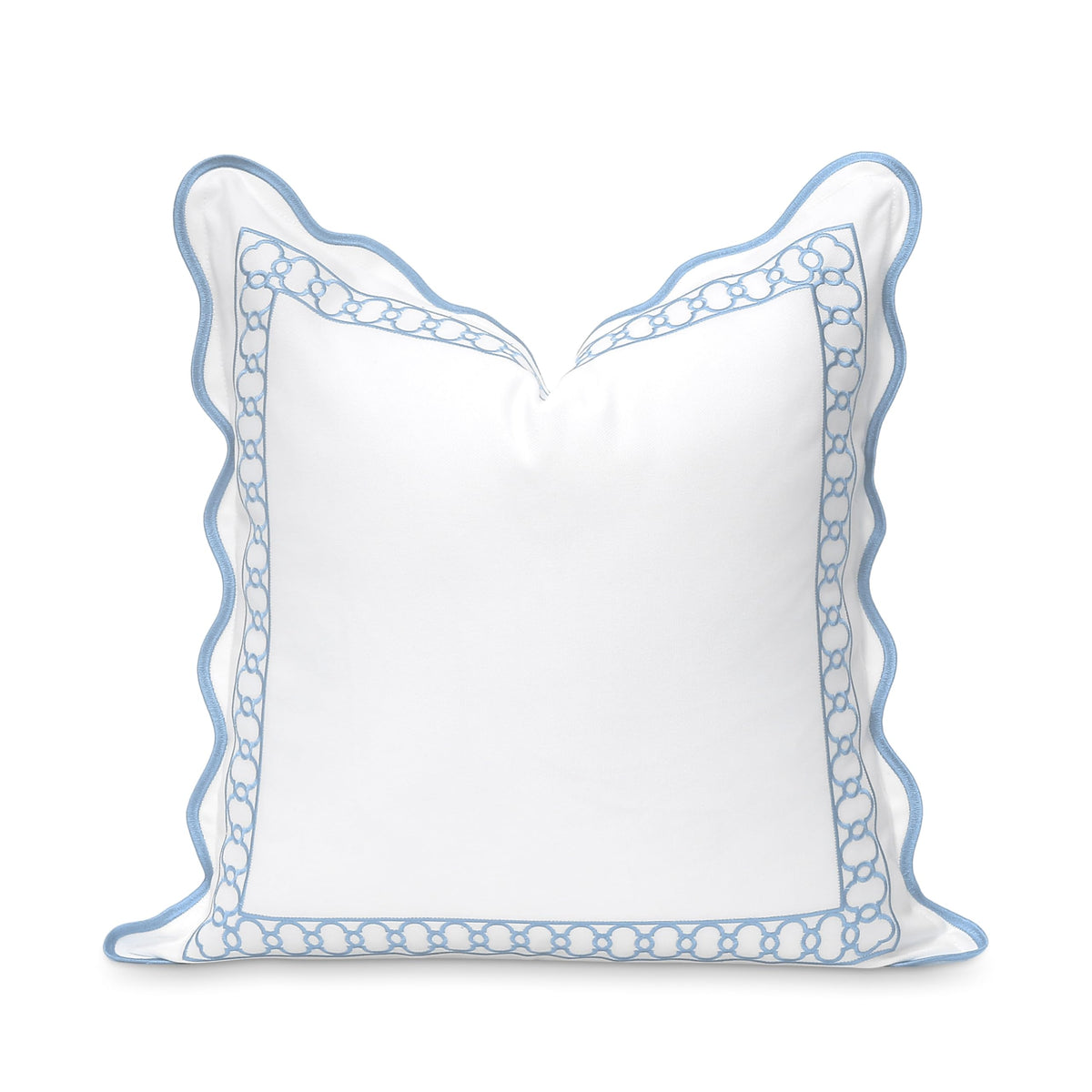 Hofdeco Premium front view showing embroidered begonia and coastal style benefit