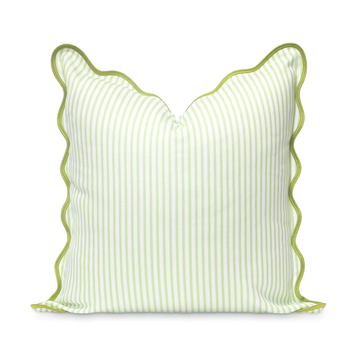Hofdeco Premium front view green stripes showing coastal style and easy update benefit