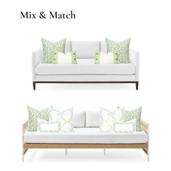 Hofdeco Premium styled on a living room sofa benefit: elevates indoor seating with Hampton coastal charm