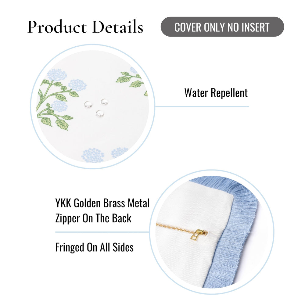 Hofdeco Premium pillow on patio lounger illustrating water-repellent outdoor use