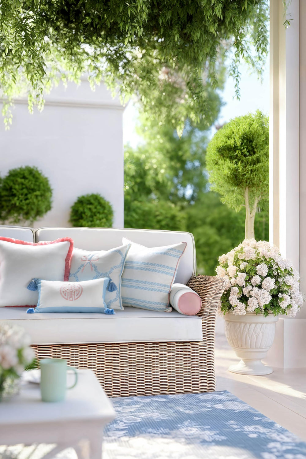 Hofdeco Premium piping and seam detail highlighting neat edges and reinforced construction