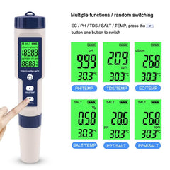 Hofun meter in use testing water in a swimming pool for maintenance