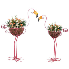 hogardeck flamingo front view showing pink planter and floral display benefit curb appeal