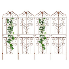 hogardeck front view trellis panel showing decorative bronze finish and sturdy frame benefit adds elegance