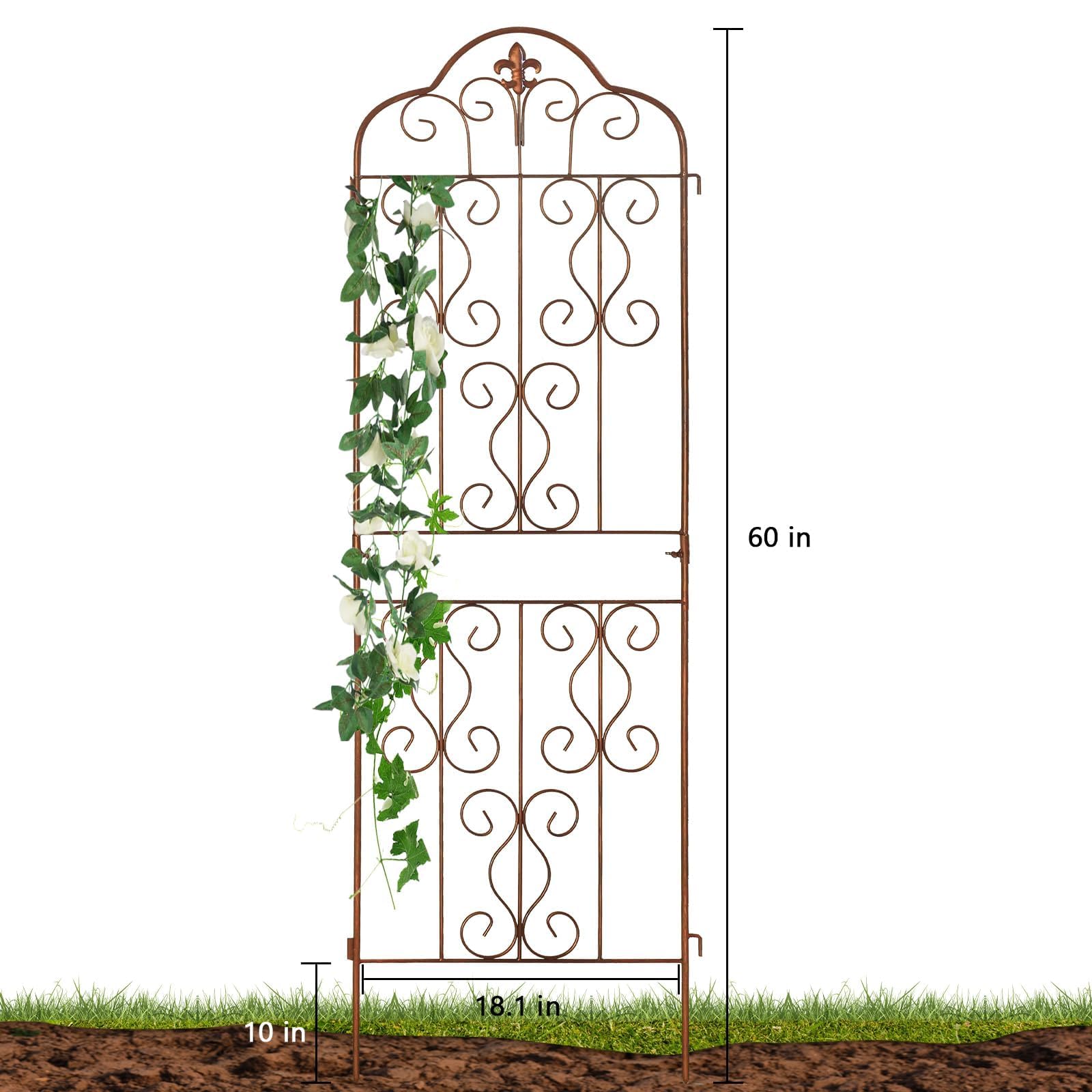 hogardeck staked in garden installation with vines climbing benefit secures plants firmly