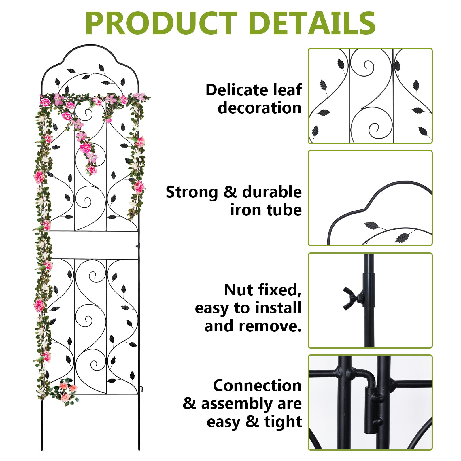 hogardeck trellis supporting climbing roses for healthier upright growth