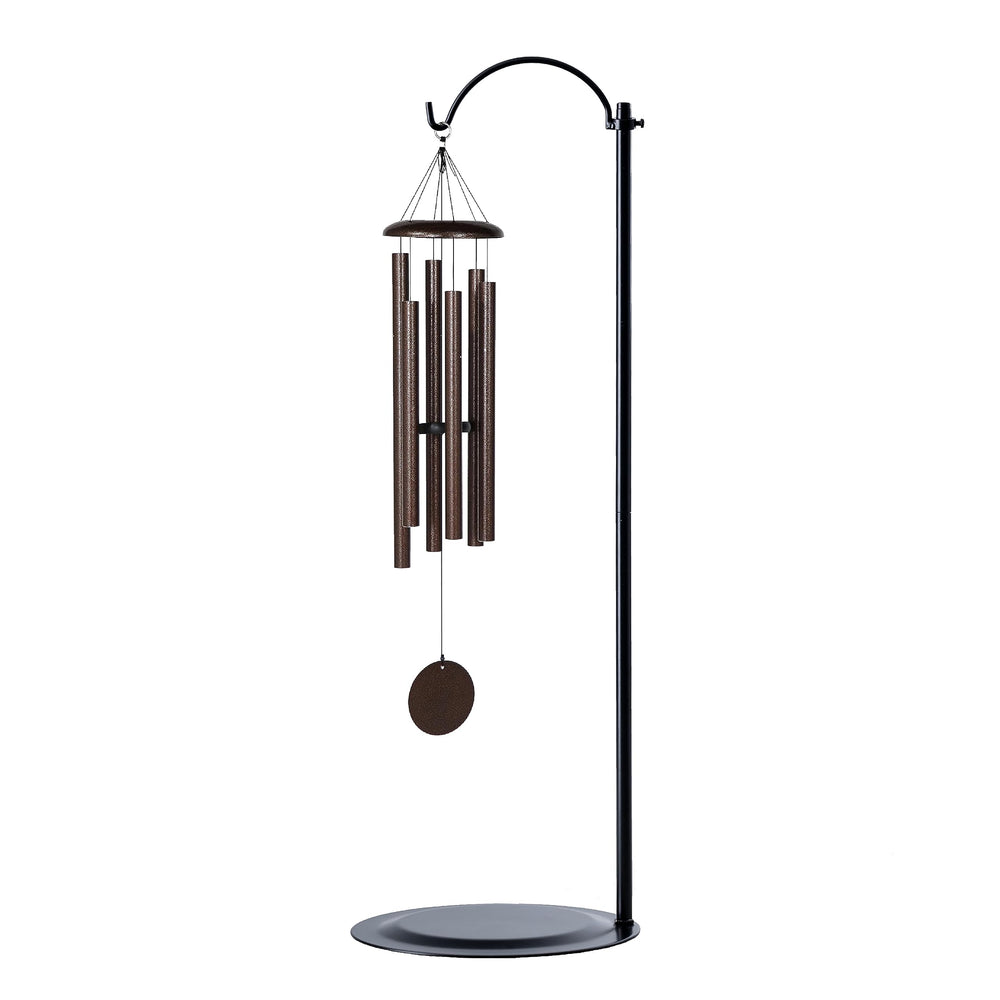 HOHIYA front view of stand holding a wind chime showing stable display