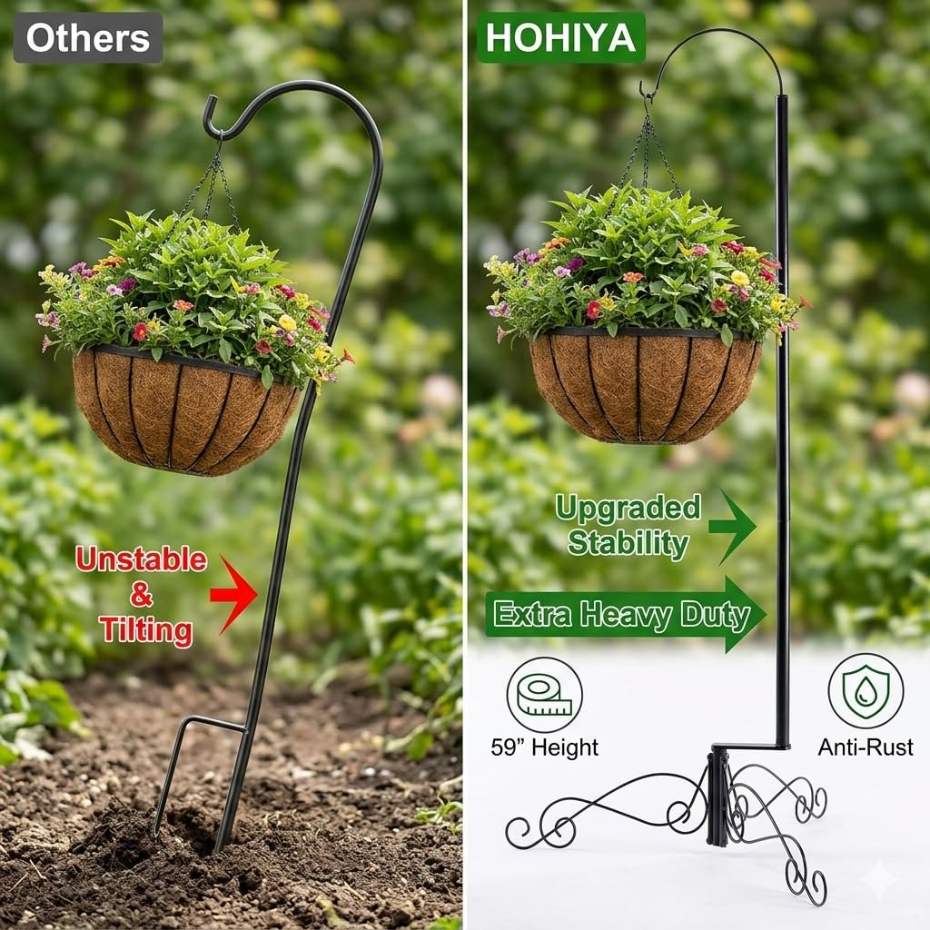 HOHIYA ground stake base inserted in soil for firm anchoring