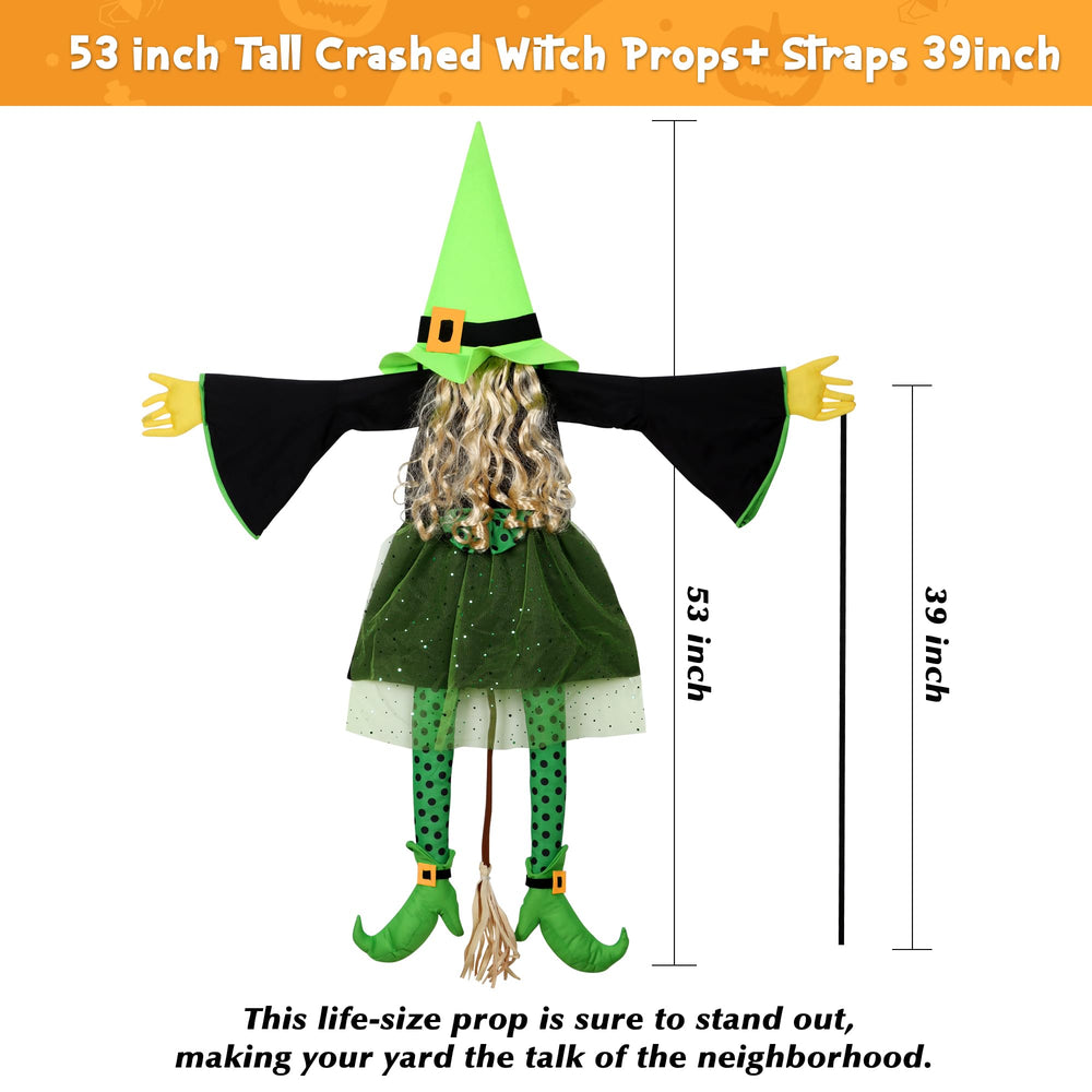 HOIIOH full-height witch hung in tree for instant yard impact