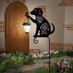 Hokfirm beagle front view showing silhouette and warm glow, enhances pathway safety