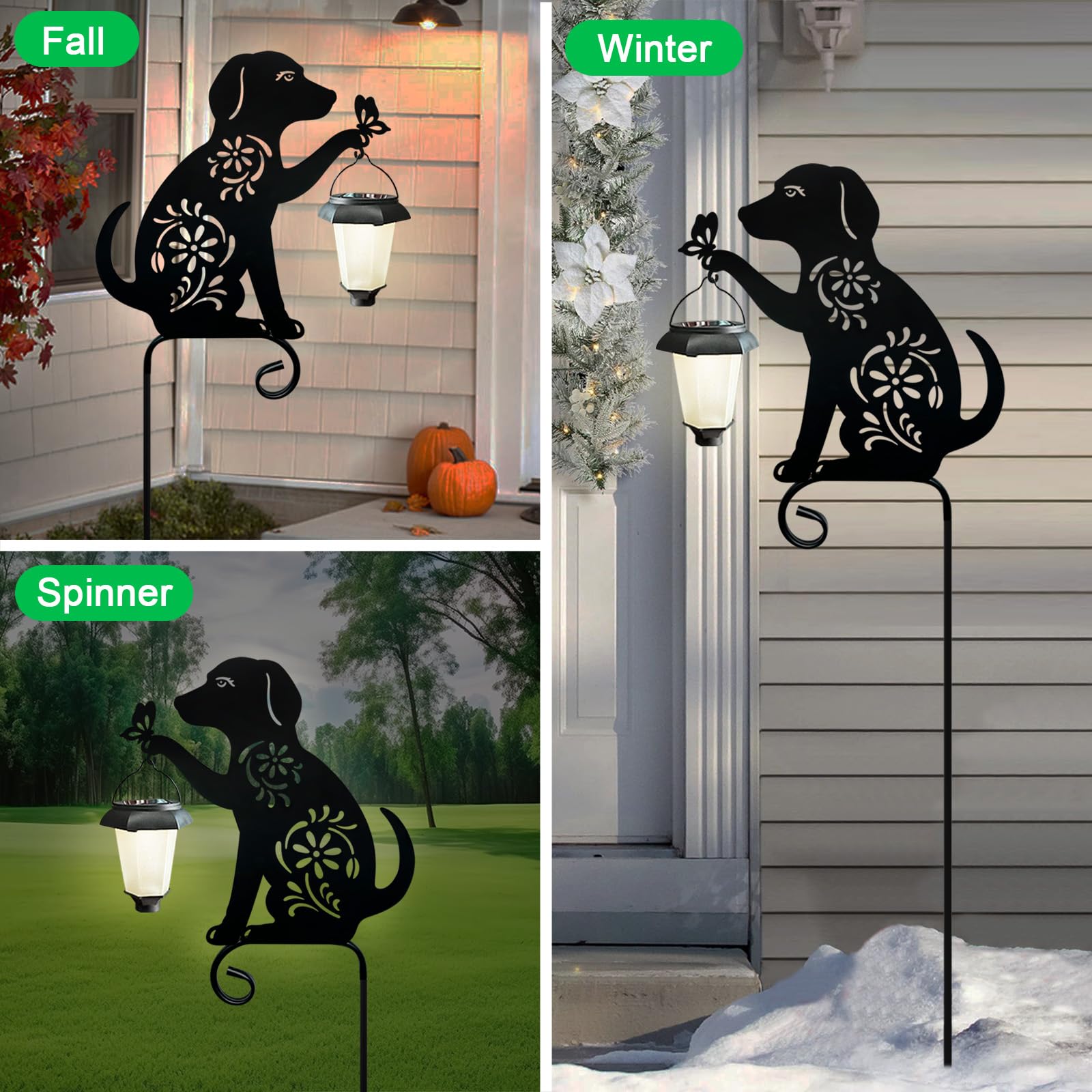 Hokfirm beagle side profile highlighting stake and solar panel, durable outdoor design