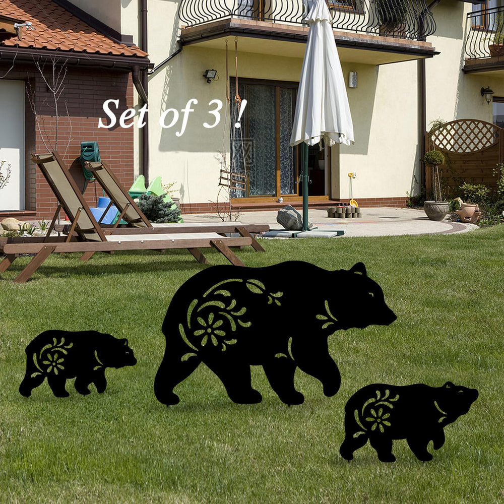 Hokfirm close-up of metal bear silhouette highlighting weather-resistant finish