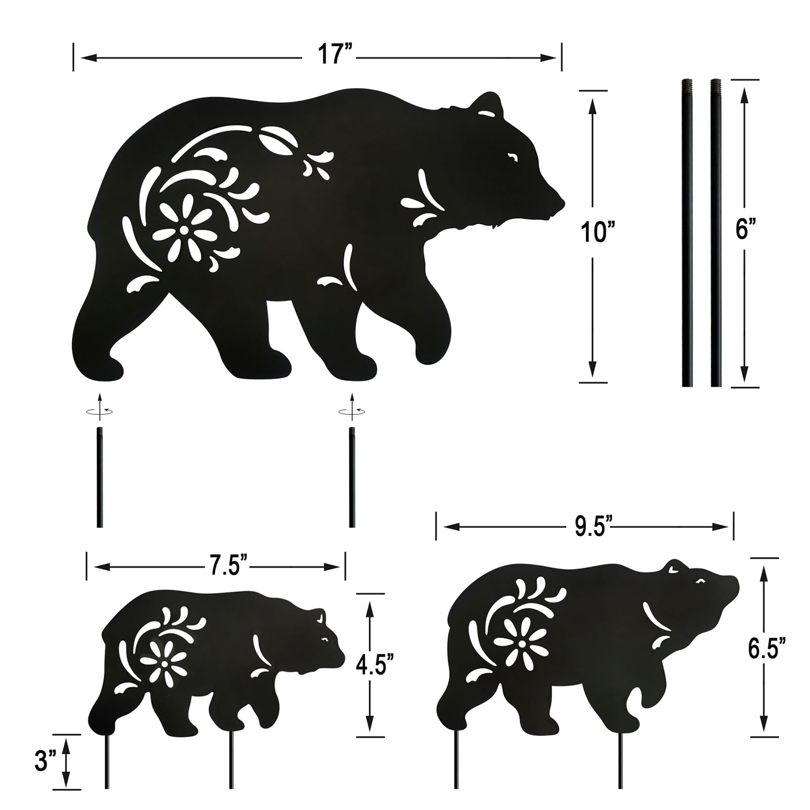 Hokfirm bear stake beside a ruler for scale to confirm stake height