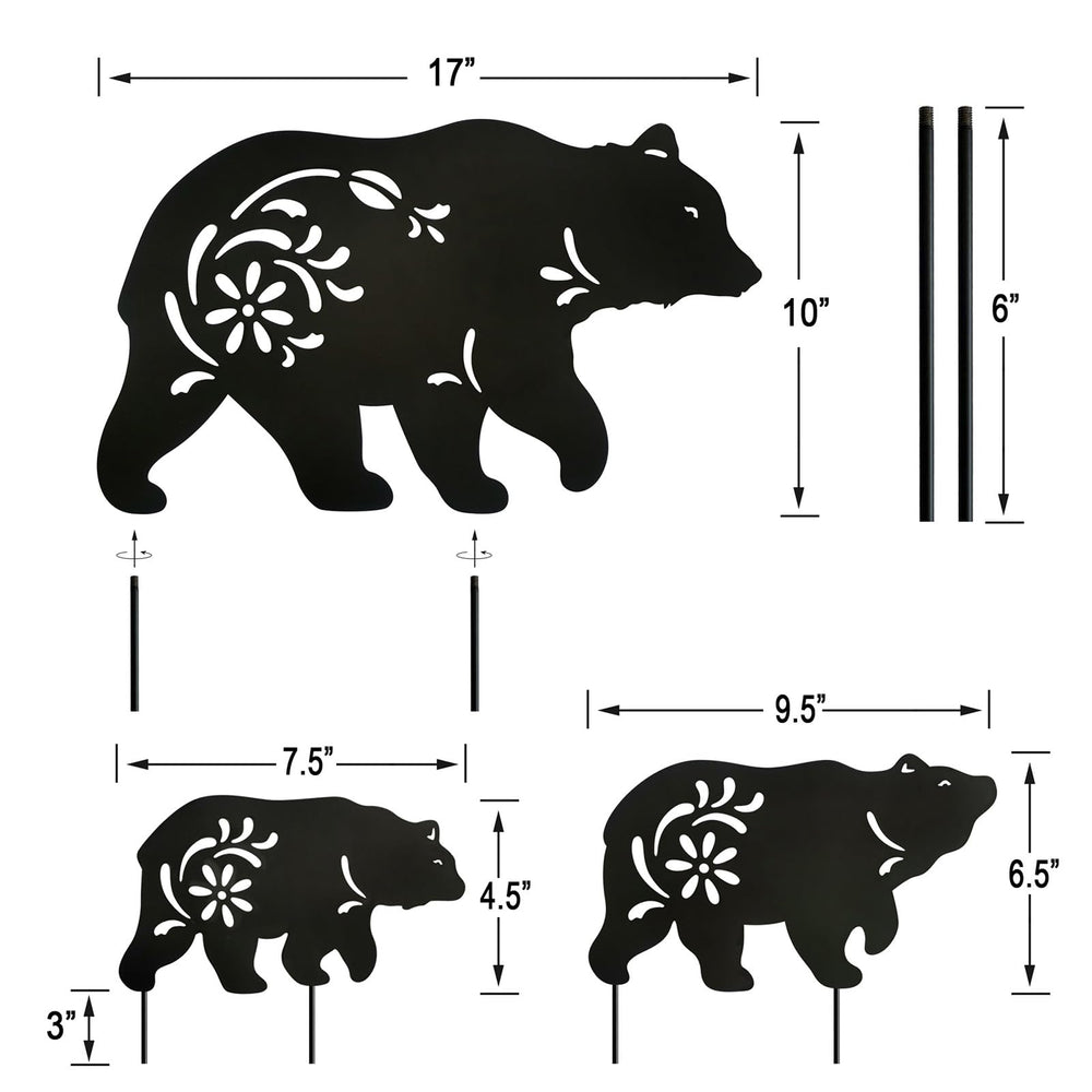 Hokfirm bear stake beside a ruler for scale to confirm stake height