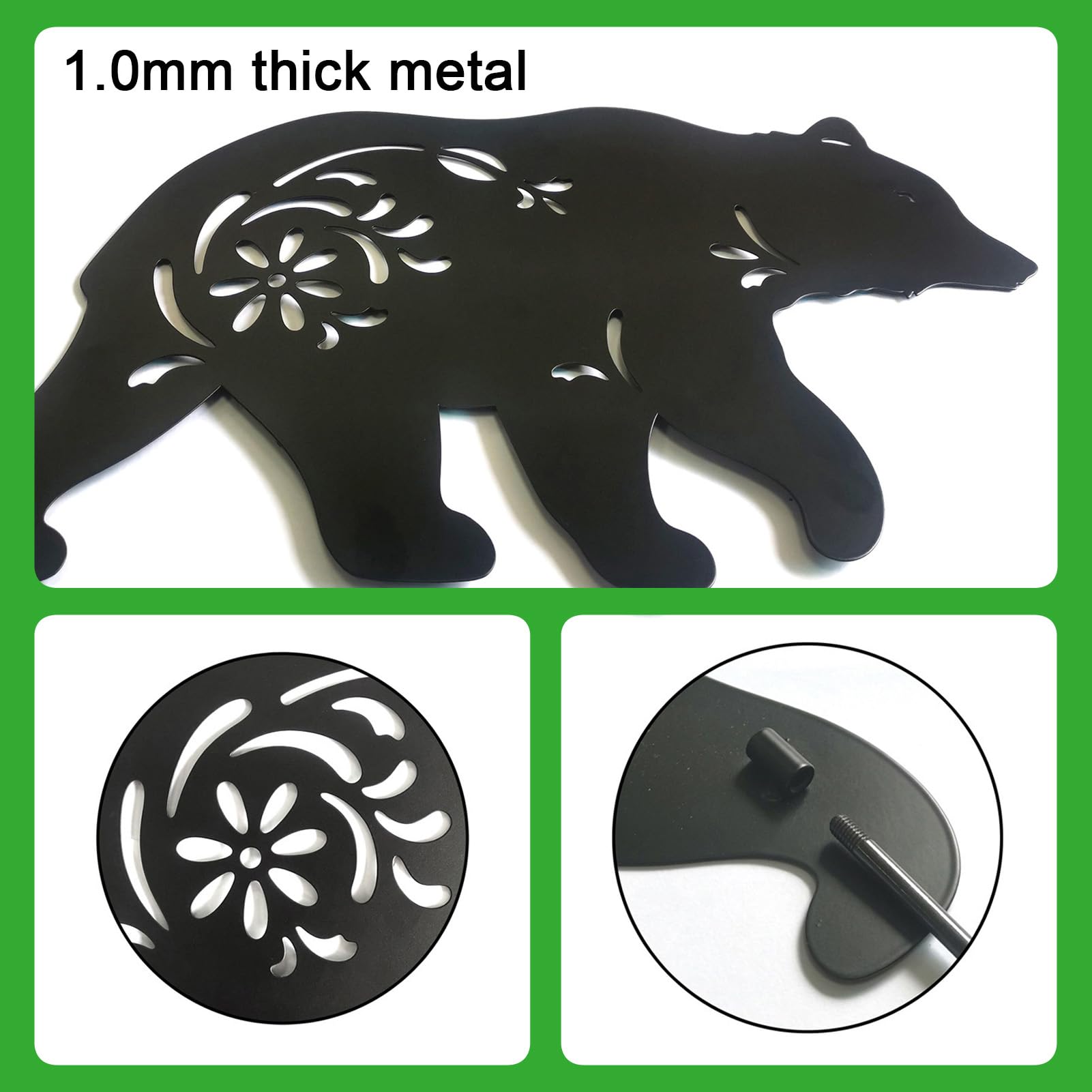 Hokfirm bear stakes used in Christmas yard display adding seasonal charm